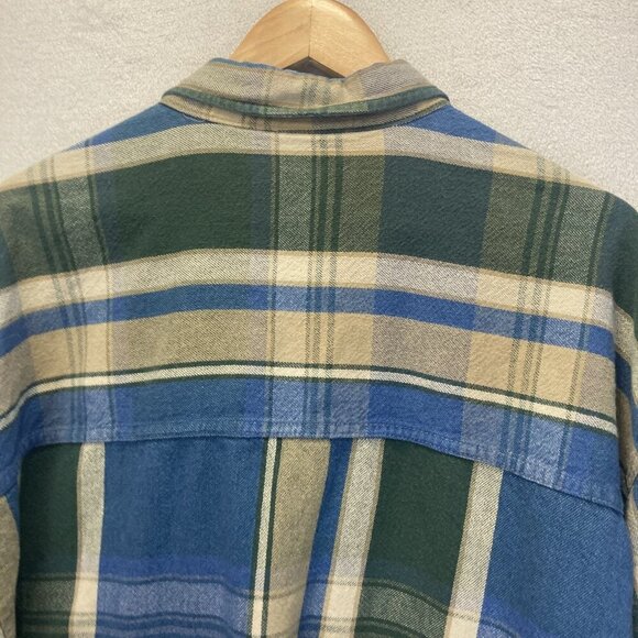 Vintage 90s Bon Homme Button Up Flannel Shirt Mens 2XLT Tall Plaid Long Sleeve - Picture 11 of 11